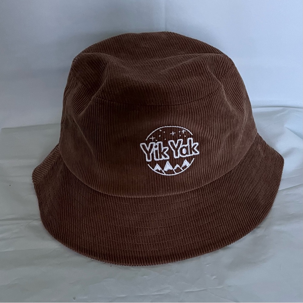 Yik Yak Brown Corduroy Bucket Hat
